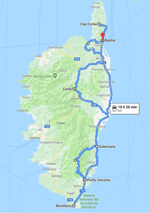 Corse - itinéraire road-trip